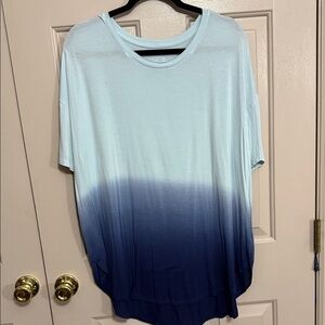 Time and Tru Ombre Blue Women's Blouse
